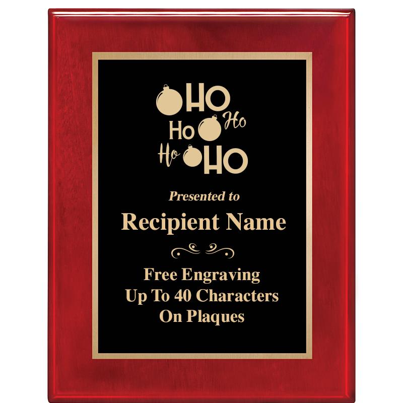 7 X 9 GLOSSED ROSEWOOD PLAQUE