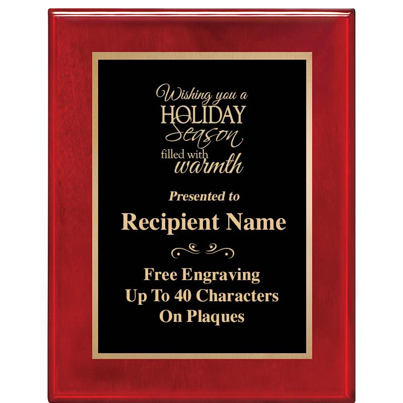 7 X 9 GLOSSED ROSEWOOD PLAQUE