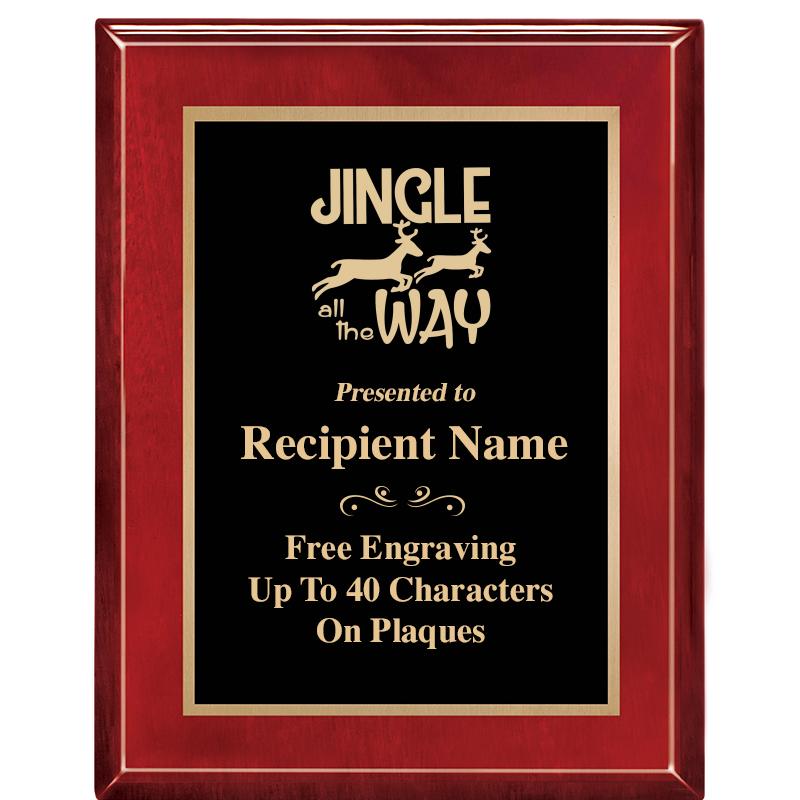 7 X 9 GLOSSED ROSEWOOD PLAQUE