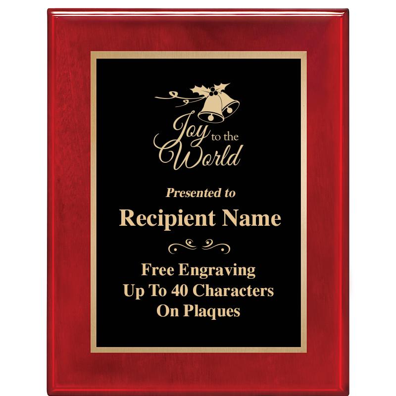 7 X 9 GLOSSED ROSEWOOD PLAQUE