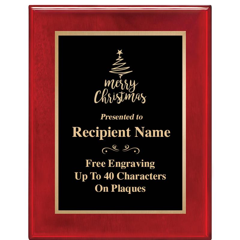 7 X 9 GLOSSED ROSEWOOD PLAQUE