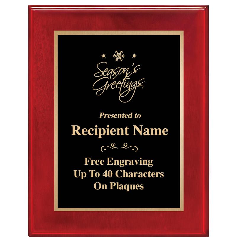 7 X 9 GLOSSED ROSEWOOD PLAQUE