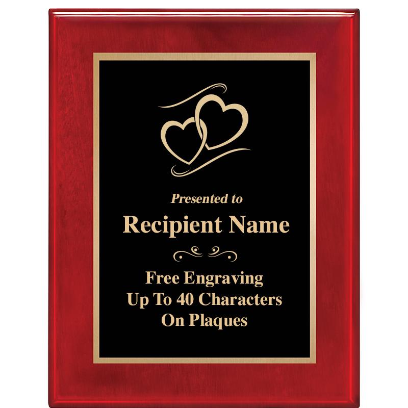 7 X 9 GLOSSED ROSEWOOD PLAQUE