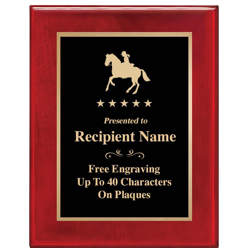 7 X 9 GLOSSED ROSEWOOD PLAQUE