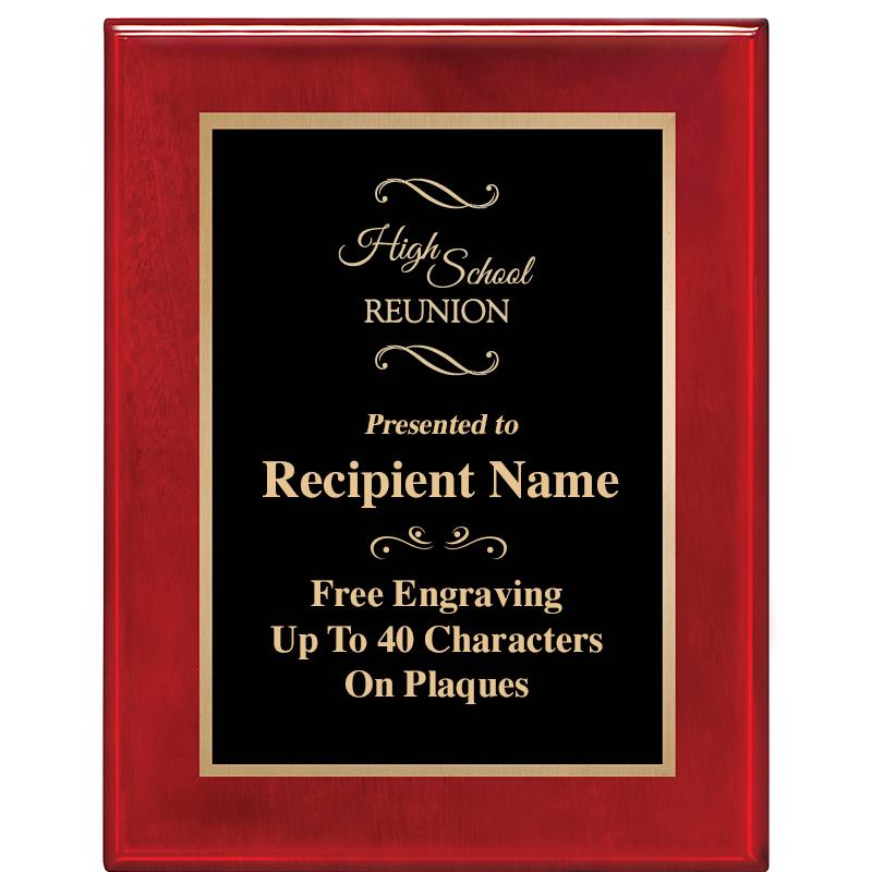 7 X 9 GLOSSED ROSEWOOD PLAQUE