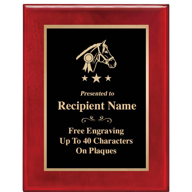 7 X 9 GLOSSED ROSEWOOD PLAQUE