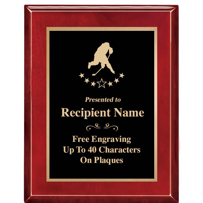 7 X 9 GLOSSED ROSEWOOD PLAQUE