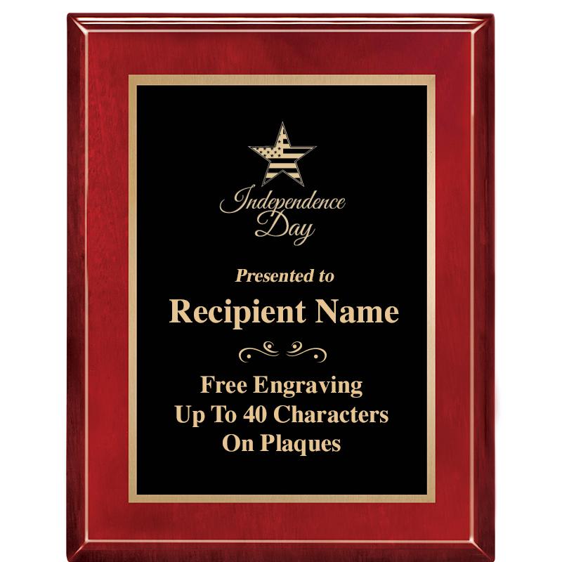 7 X 9 GLOSSED ROSEWOOD PLAQUE
