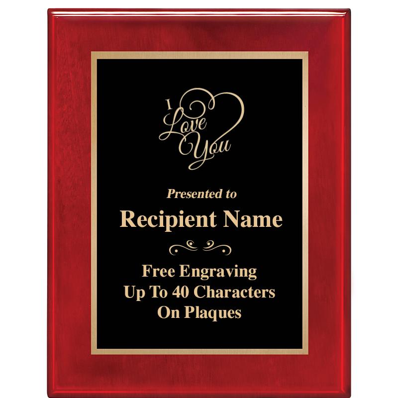 7 X 9 GLOSSED ROSEWOOD PLAQUE