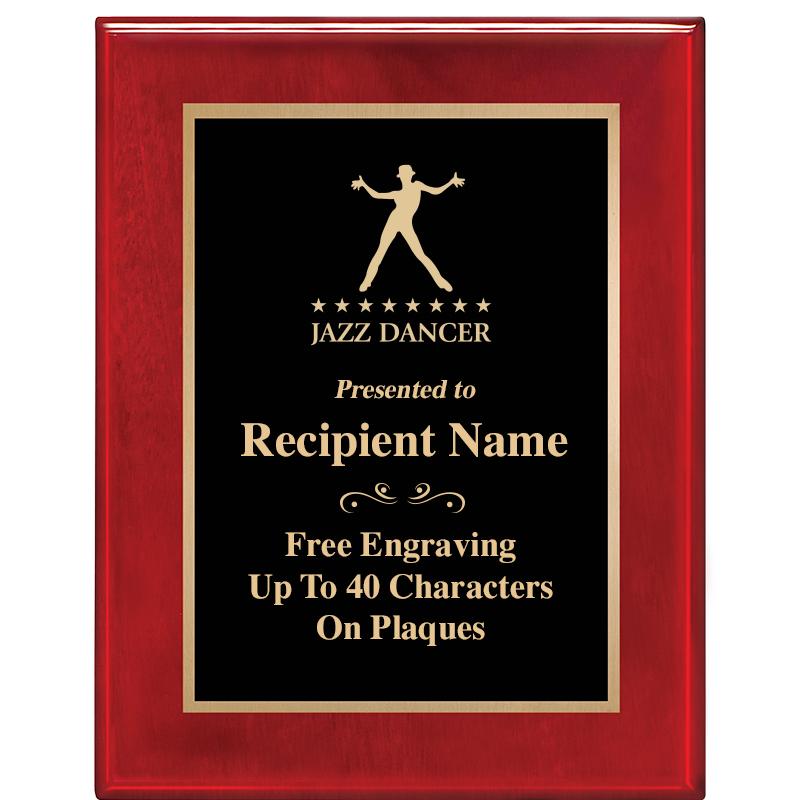 7 X 9 GLOSSED ROSEWOOD PLAQUE