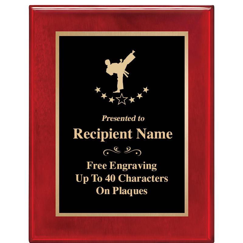 7 X 9 GLOSSED ROSEWOOD PLAQUE
