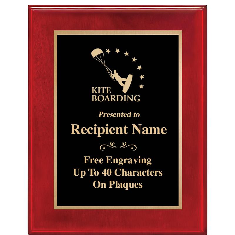 7 X 9 GLOSSED ROSEWOOD PLAQUE