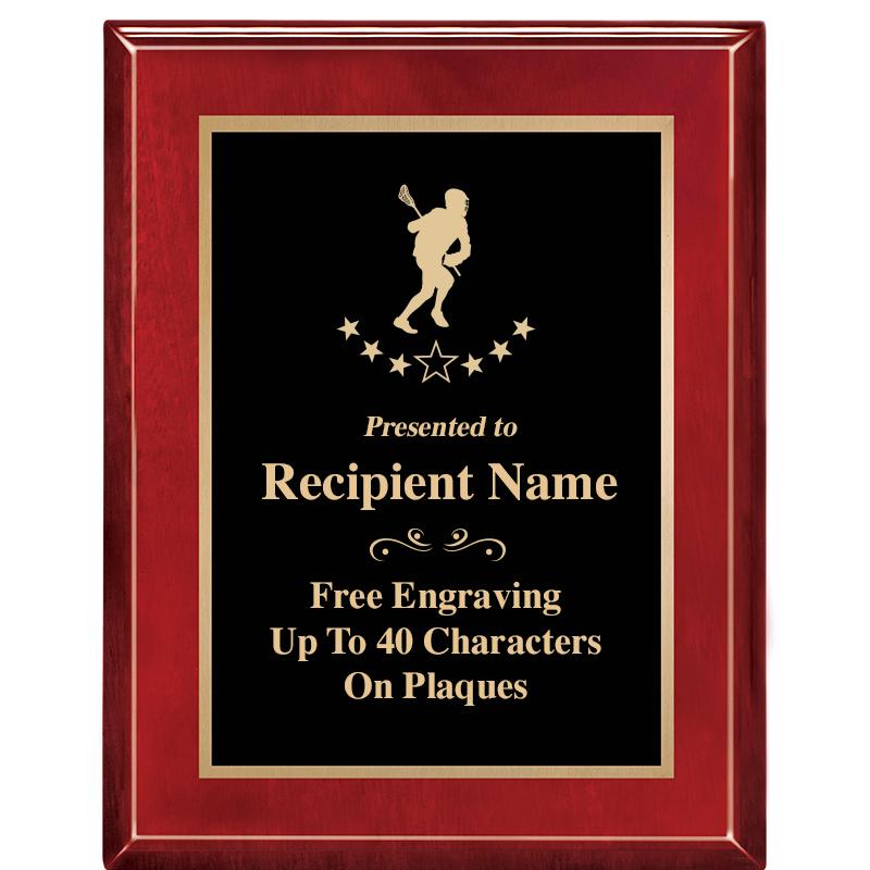 7 X 9 GLOSSED ROSEWOOD PLAQUE