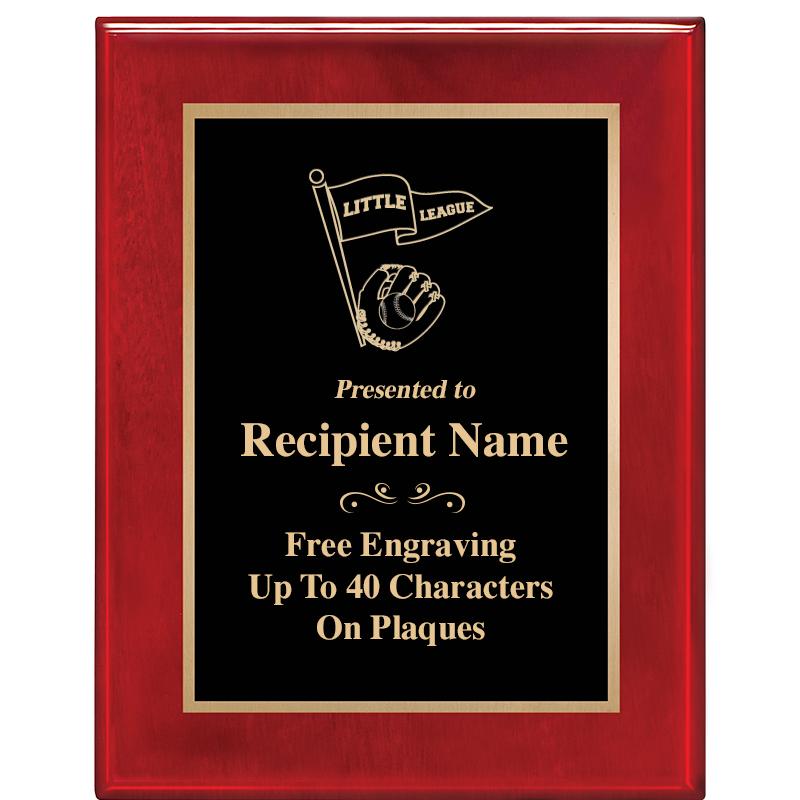 7 X 9 GLOSSED ROSEWOOD PLAQUE