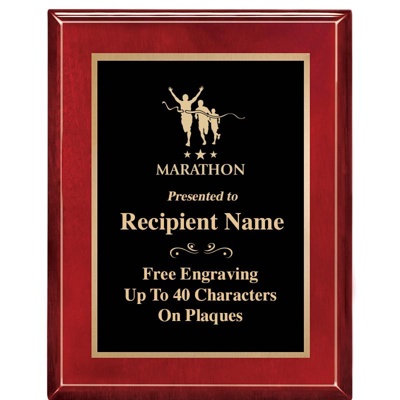7 X 9 GLOSSED ROSEWOOD PLAQUE