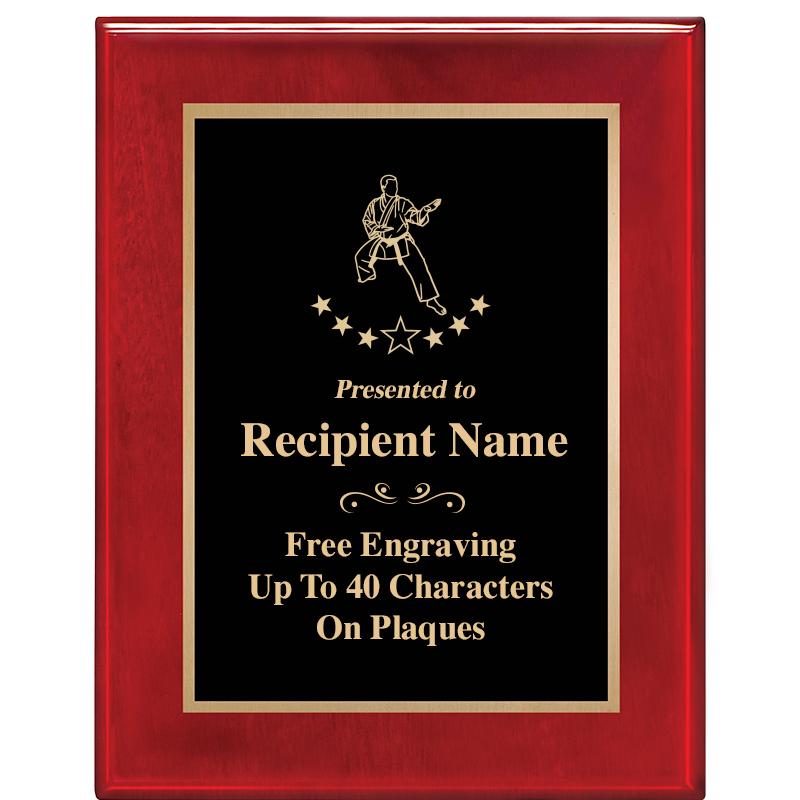 7 X 9 GLOSSED ROSEWOOD PLAQUE