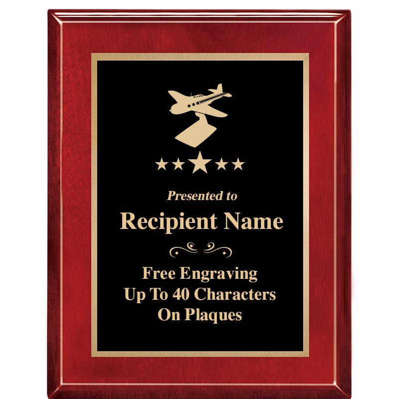 7 X 9 GLOSSED ROSEWOOD PLAQUE
