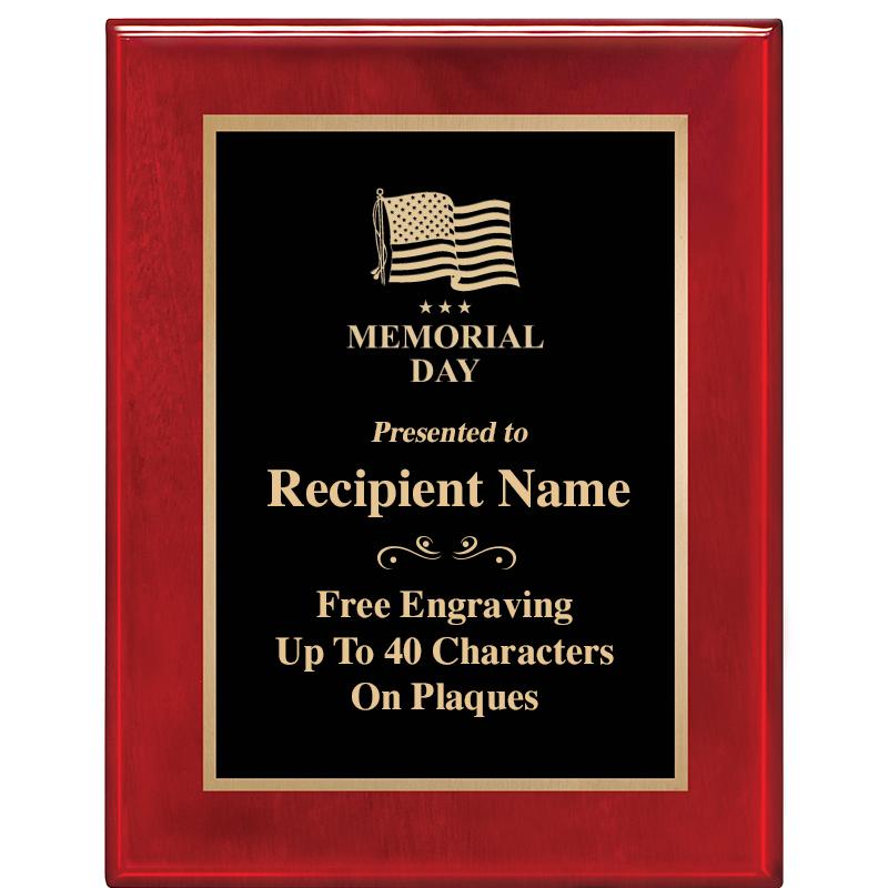 7 X 9 GLOSSED ROSEWOOD PLAQUE