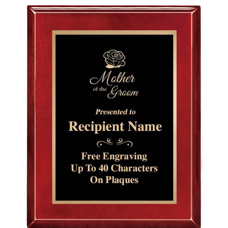 7 X 9 GLOSSED ROSEWOOD PLAQUE
