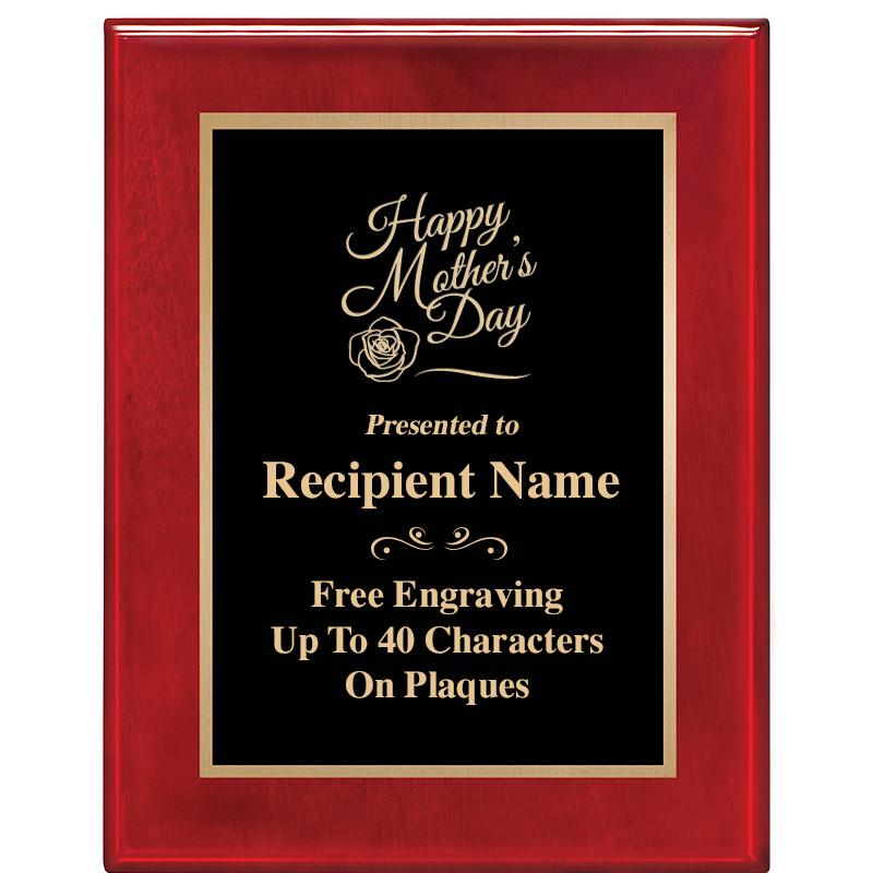 7 X 9 GLOSSED ROSEWOOD PLAQUE