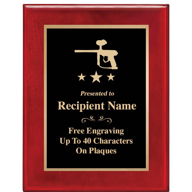 7 X 9 GLOSSED ROSEWOOD PLAQUE