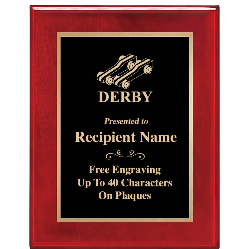 7 X 9 GLOSSED ROSEWOOD PLAQUE