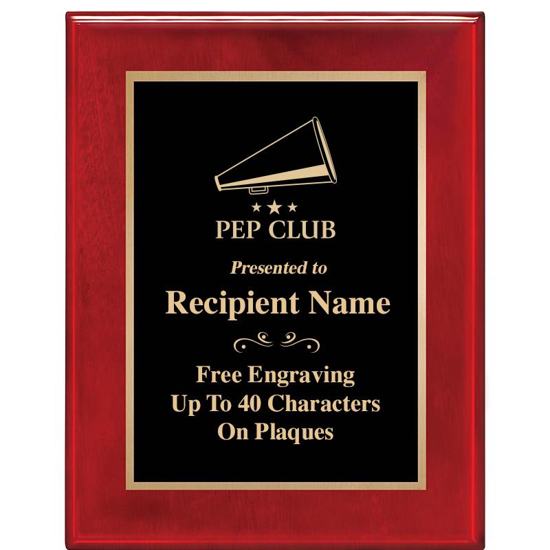 7 X 9 GLOSSED ROSEWOOD PLAQUE