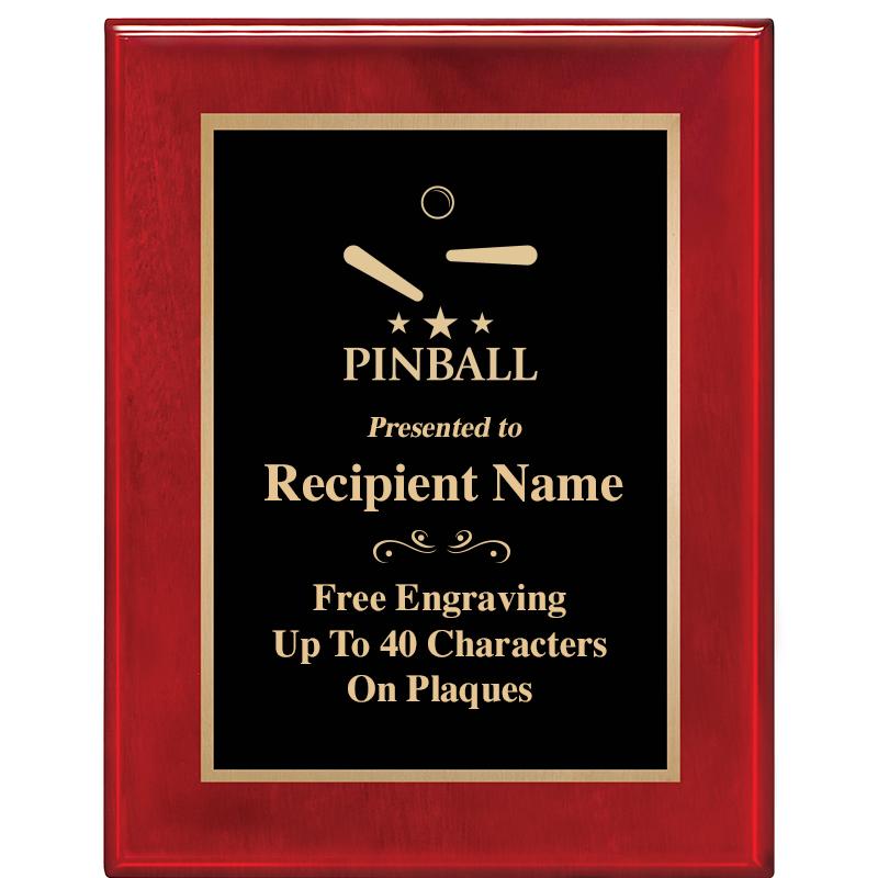 7 X 9 GLOSSED ROSEWOOD PLAQUE