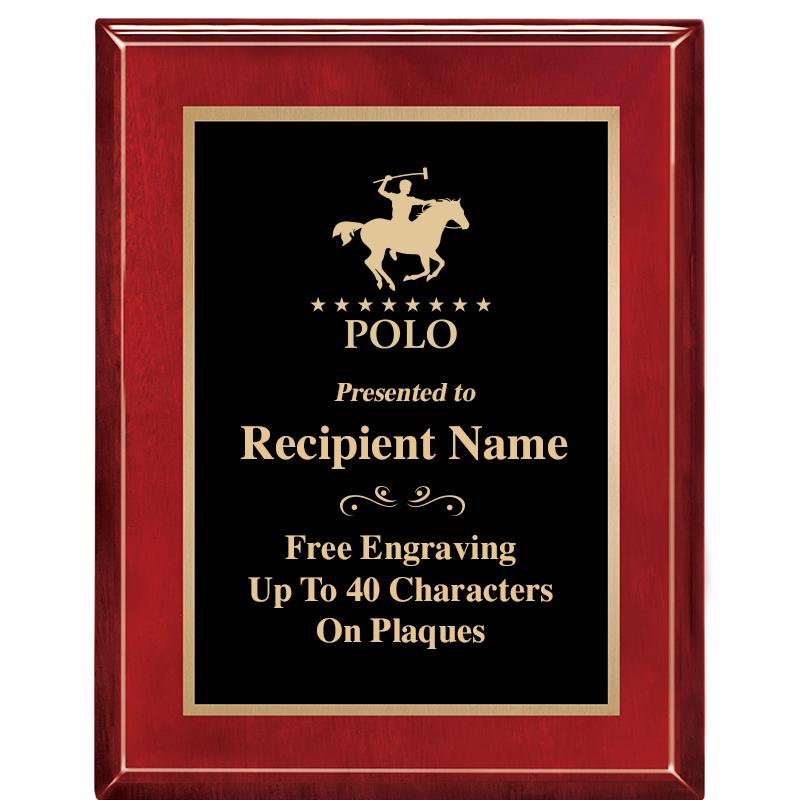 7 X 9 GLOSSED ROSEWOOD PLAQUE