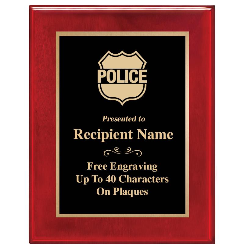 7 X 9 GLOSSED ROSEWOOD PLAQUE