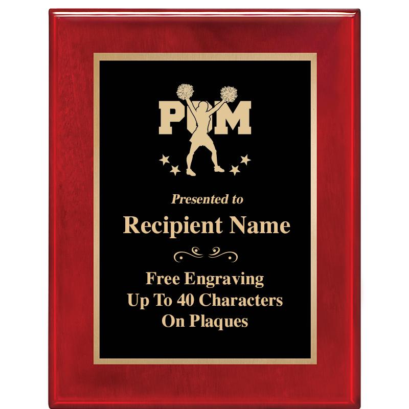 7 X 9 GLOSSED ROSEWOOD PLAQUE