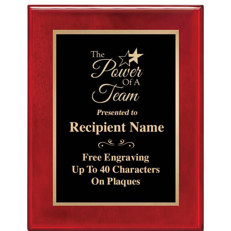 7 X 9 GLOSSED ROSEWOOD PLAQUE