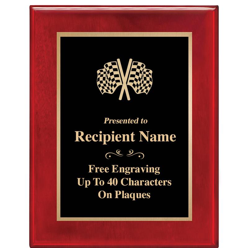7 X 9 GLOSSED ROSEWOOD PLAQUE