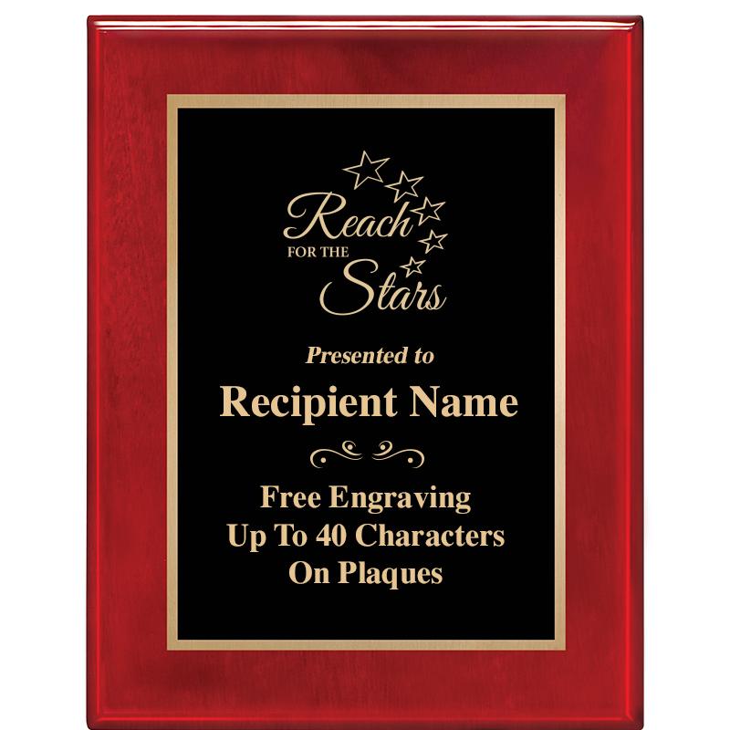 7 X 9 GLOSSED ROSEWOOD PLAQUE