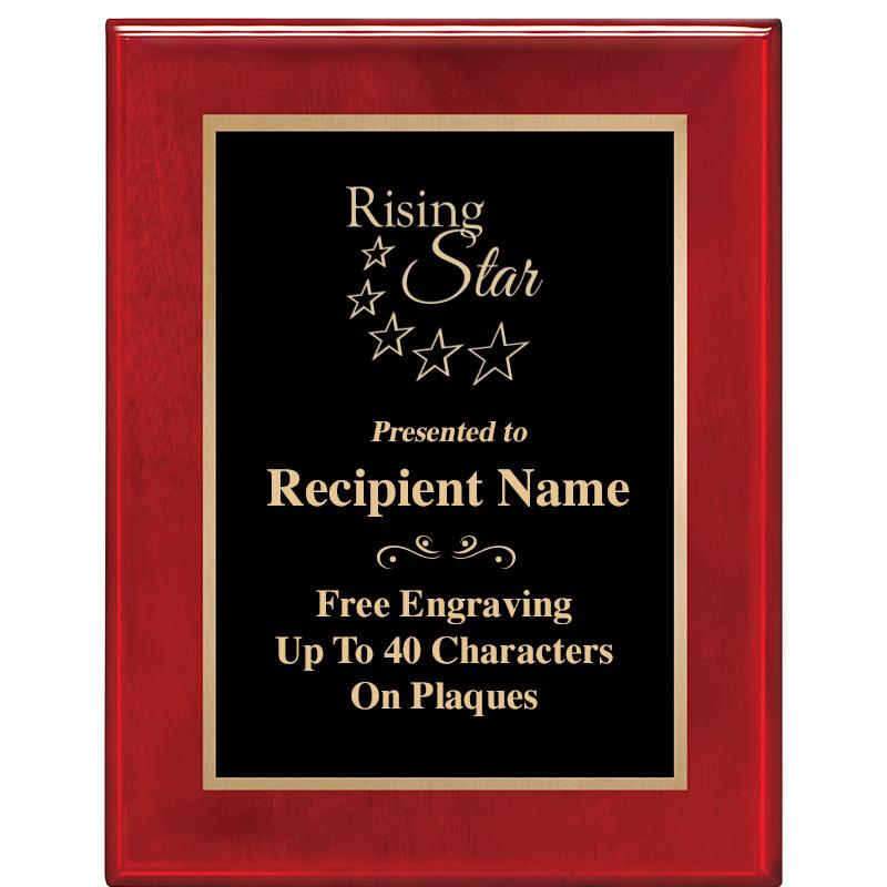 7 X 9 GLOSSED ROSEWOOD PLAQUE