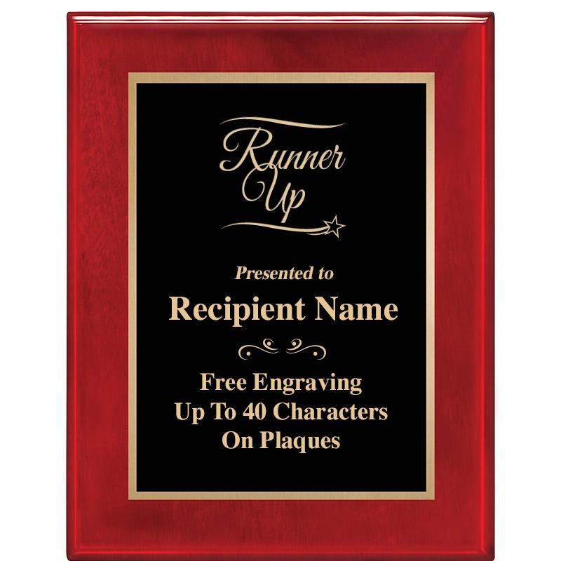 7 X 9 GLOSSED ROSEWOOD PLAQUE