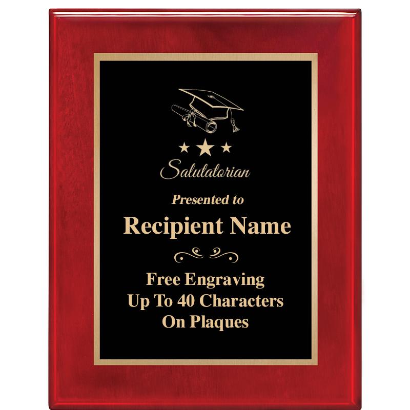 7 X 9 GLOSSED ROSEWOOD PLAQUE