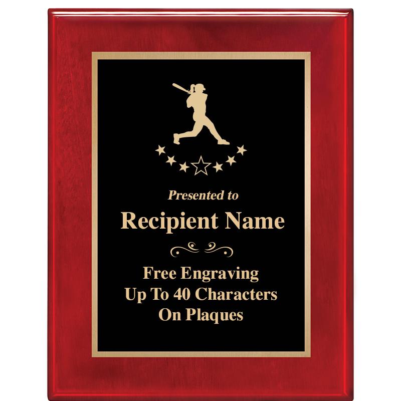 7 X 9 GLOSSED ROSEWOOD PLAQUE