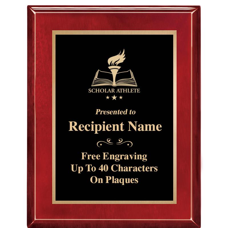 7 X 9 GLOSSED ROSEWOOD PLAQUE