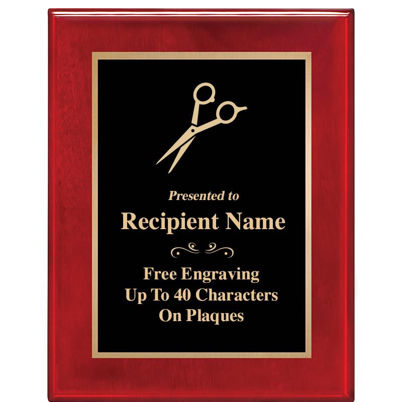 7 X 9 GLOSSED ROSEWOOD PLAQUE