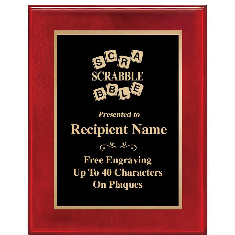 7 X 9 GLOSSED ROSEWOOD PLAQUE