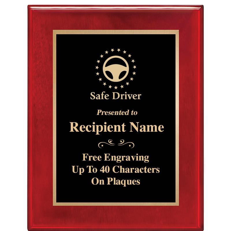 7 X 9 GLOSSED ROSEWOOD PLAQUE