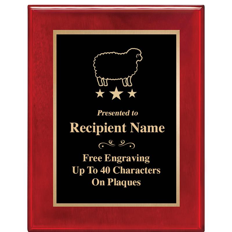 7 X 9 GLOSSED ROSEWOOD PLAQUE