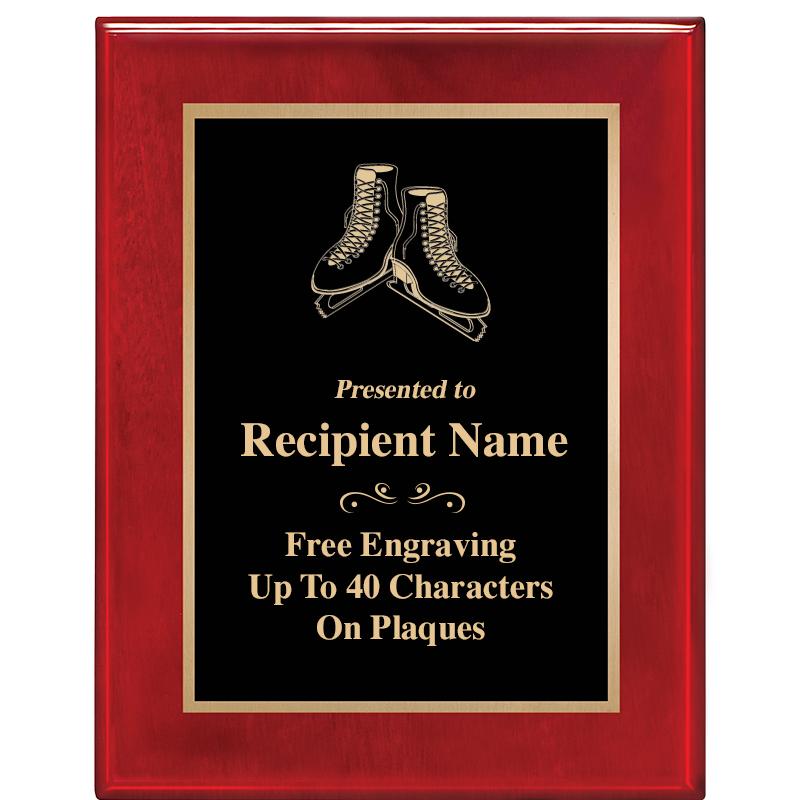 7 X 9 GLOSSED ROSEWOOD PLAQUE