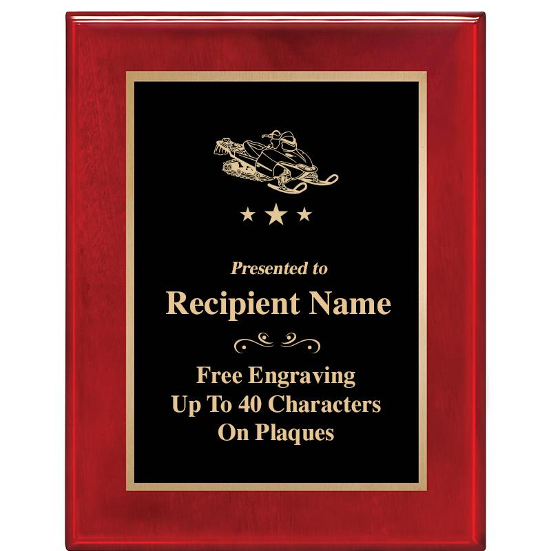 7 X 9 GLOSSED ROSEWOOD PLAQUE