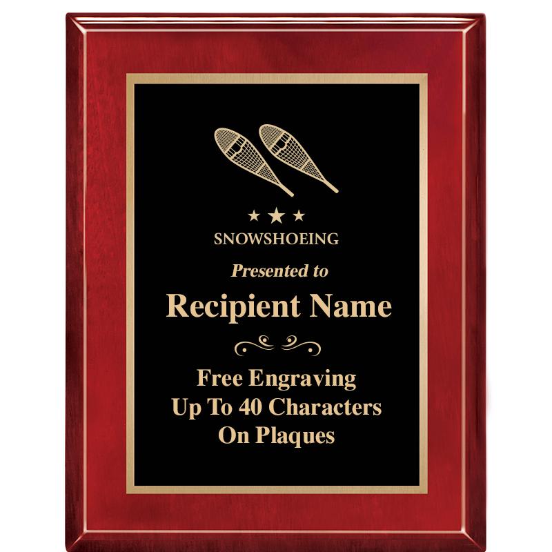 7 X 9 GLOSSED ROSEWOOD PLAQUE