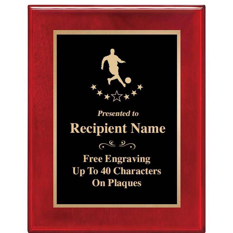 7 X 9 GLOSSED ROSEWOOD PLAQUE