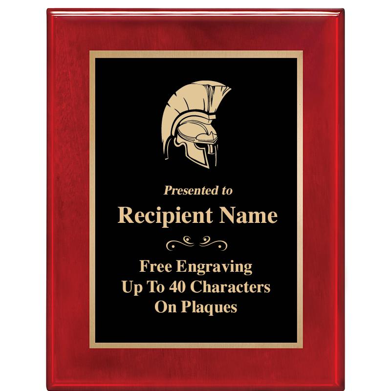 7 X 9 GLOSSED ROSEWOOD PLAQUE