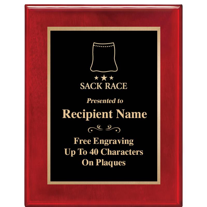 7 X 9 GLOSSED ROSEWOOD PLAQUE
