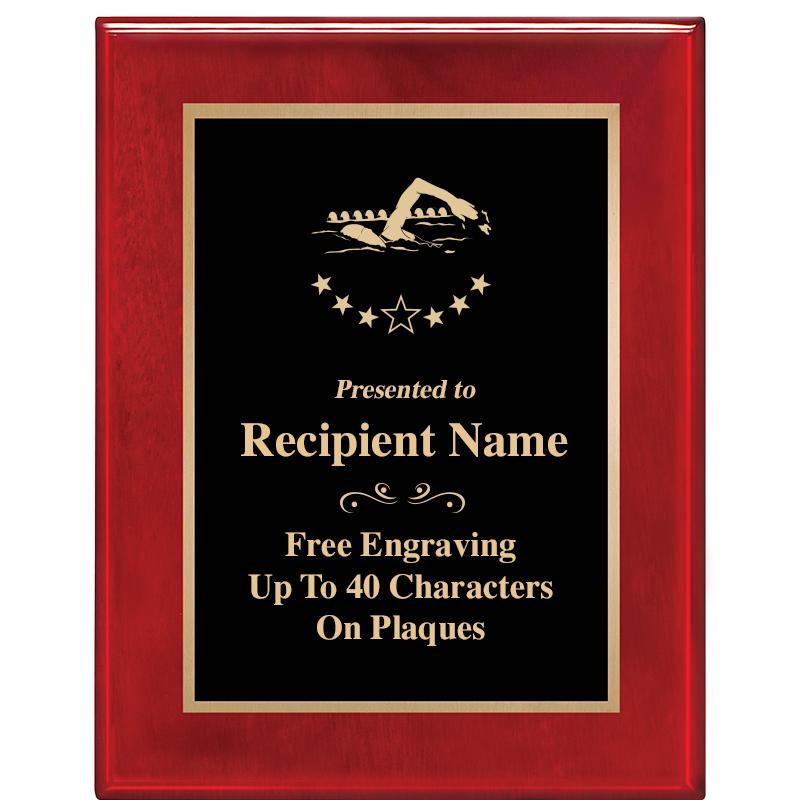 7 X 9 GLOSSED ROSEWOOD PLAQUE